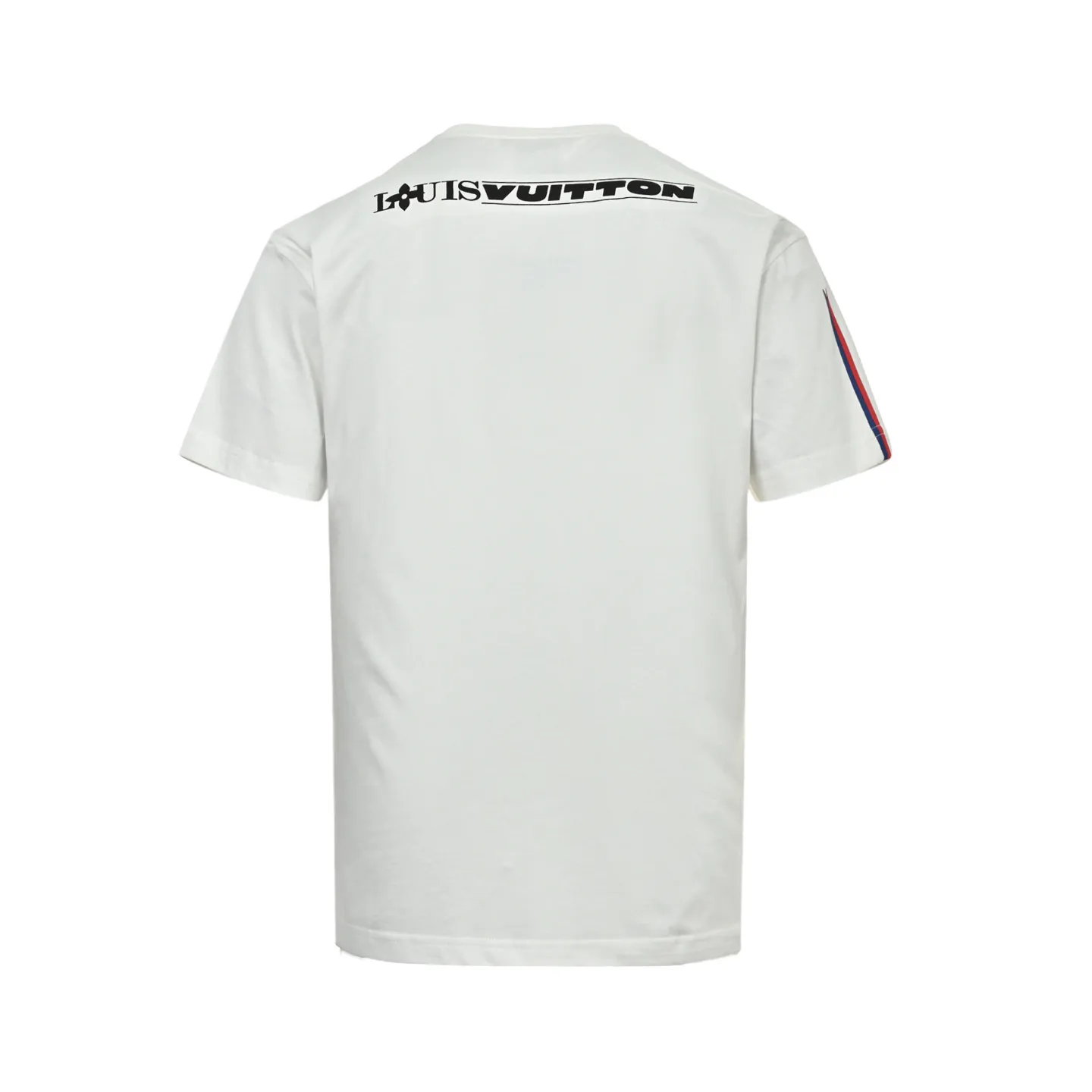 Louis Vuitton/Louis Vuitton colorful spelling embroidered round neck short sleeves